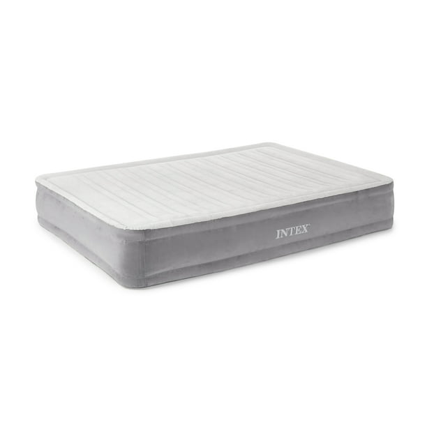 Intex dura beam plus series mid rise queen air bed mattress with built in pump hotsell