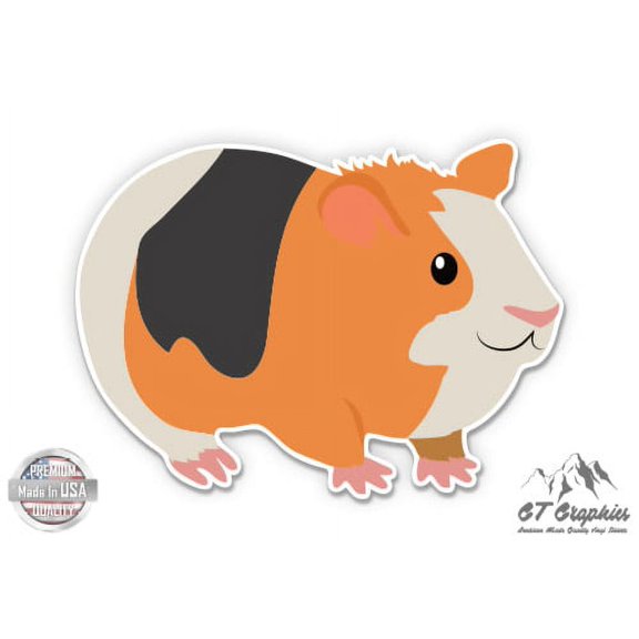 Guinea Pig - 3" Vinyl Sticker - For Car Laptop I-Pad Phone Helmet Hard Hat - Waterproof Decal
