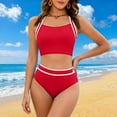 thumbnail image 2 of RQYYD Bikini Sets for Women High Waisted Tummy Control Two Piece Swimsuits Push Up Halter Tops with Bottom Bathing Suits, 2 of 6