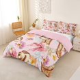 thumbnail image 3 of spefrowx Western Cowboy Print Duvet Cover Queen for Girls, Pink Bow Floral Cowgirl Queen Bedding, Pink Reversible, 3-Piece, 1 Duvet Cover and 2 Pillowcases, 3 of 6