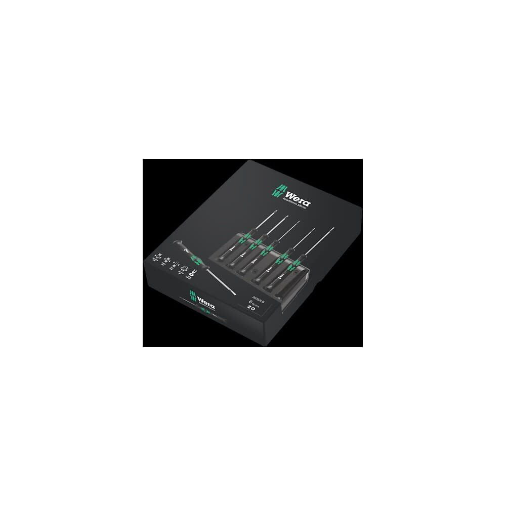Wera Tools 6Pc 2035/6 B Micro Screwdriver Set With Rack
