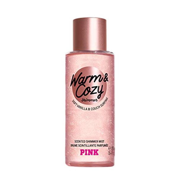 Victoria's Secret Pink Warm and Cozy Vanilla and Sunburst Passion Fruit  Shimmer Mist 8.4 oz / 250 ml