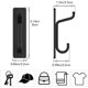 thumbnail image 5 of Adhesive Wall Hook, Bathroom Towel Holder, Kitchen Tea Towel Hanger,Wall Attachment Without Drilling, Waterproof, Anti-Rust, Black, 4 Pieces, 5 of 5