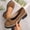 Brown, variant on Zedker Platform Shoes Women Loafer Slip On-Suede Chunky Dress Loafers Casual Business Oxford for Work Beige 36