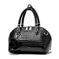 thumbnail image 3 of Bolso de mano de estilo europeo/americano para mujer, bolsa de mano con patrón de cocodrilo amarillo, bandolera de concha pequeña, 3 of 6