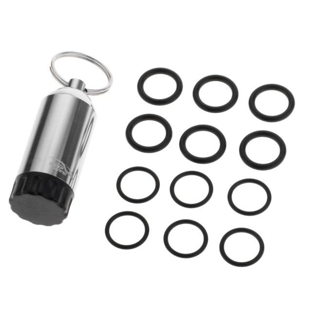 ZLight Mini Scuba Diving Tank with 12 Chain and Pick Rings Key Brass O Dive Silver
