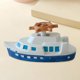 thumbnail image 4 of Modelo de barco de resina, figura de barco, accesorio de escritorio, adorno marino, decoración mediterránea para azul oscuro, 4 of 9