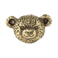 thumbnail image 1 of Tirador de puerta de armario con tirador de oso de latón, herraje para decoración del hogar, tirador de cajón de regalo Cabeza de oso de bronce, 1 of 9