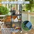 thumbnail image 6 of Domi Outdoor Kitchen Series Aluminum Storage Islands, Corner Bar Cabinet Food-Safe Kitchen Table with Double Storage Shelves Free Standing Bar Center with Protective Cover Indoor Outdoor, 6 of 8