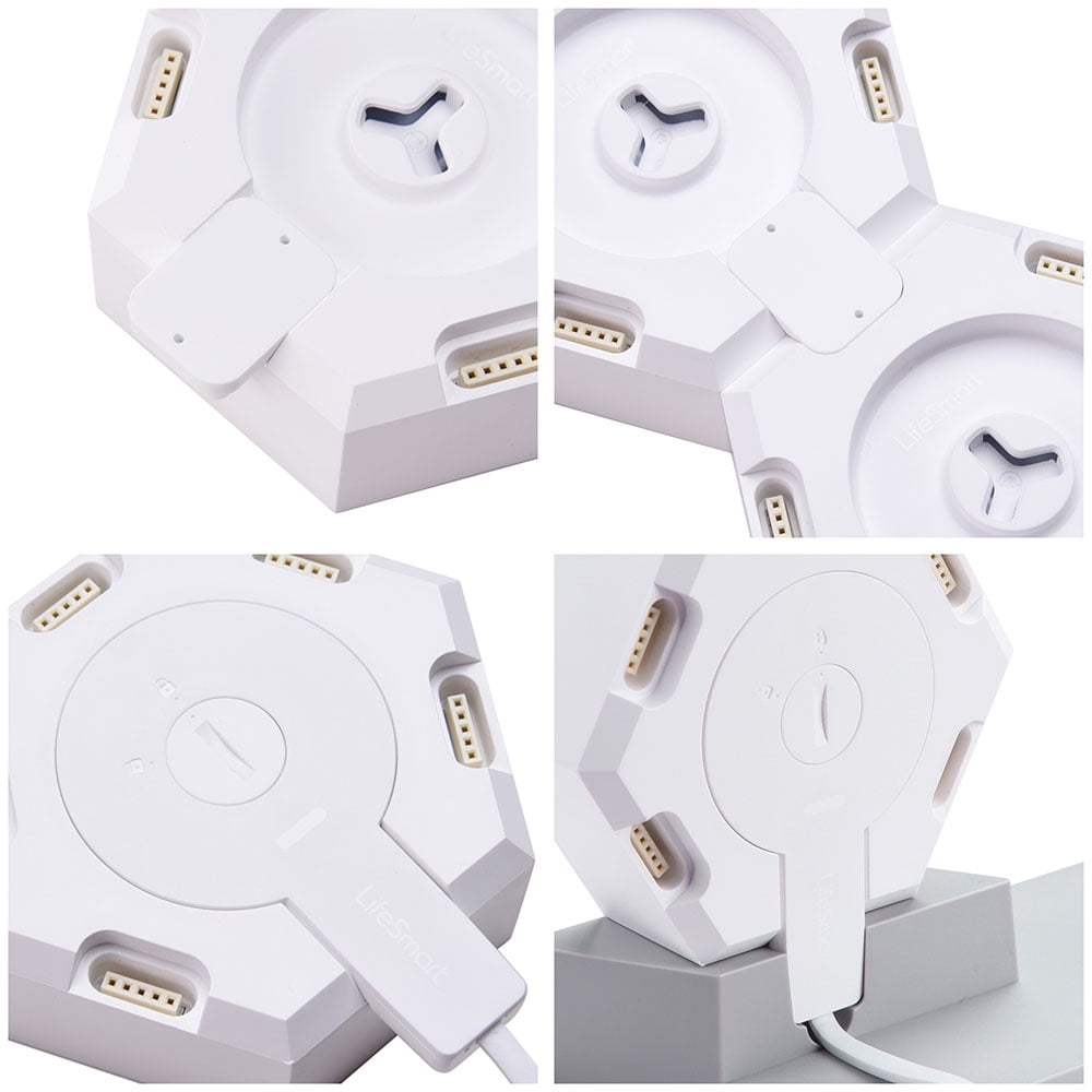 Yescom 10 Pack WiFi Smart LED Light Kit DIY Lable Lamp Voice Control 16 Million Colors Work with Alexa Google Home