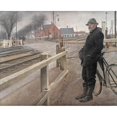 thumbnail image 2 of L.A. Ring 18x15 Black Ornate Wood Framed Double Matted Museum Art Print Titled - Waiting for the Train. Level Crossing by Roskilde Highway (1914), 2 of 5