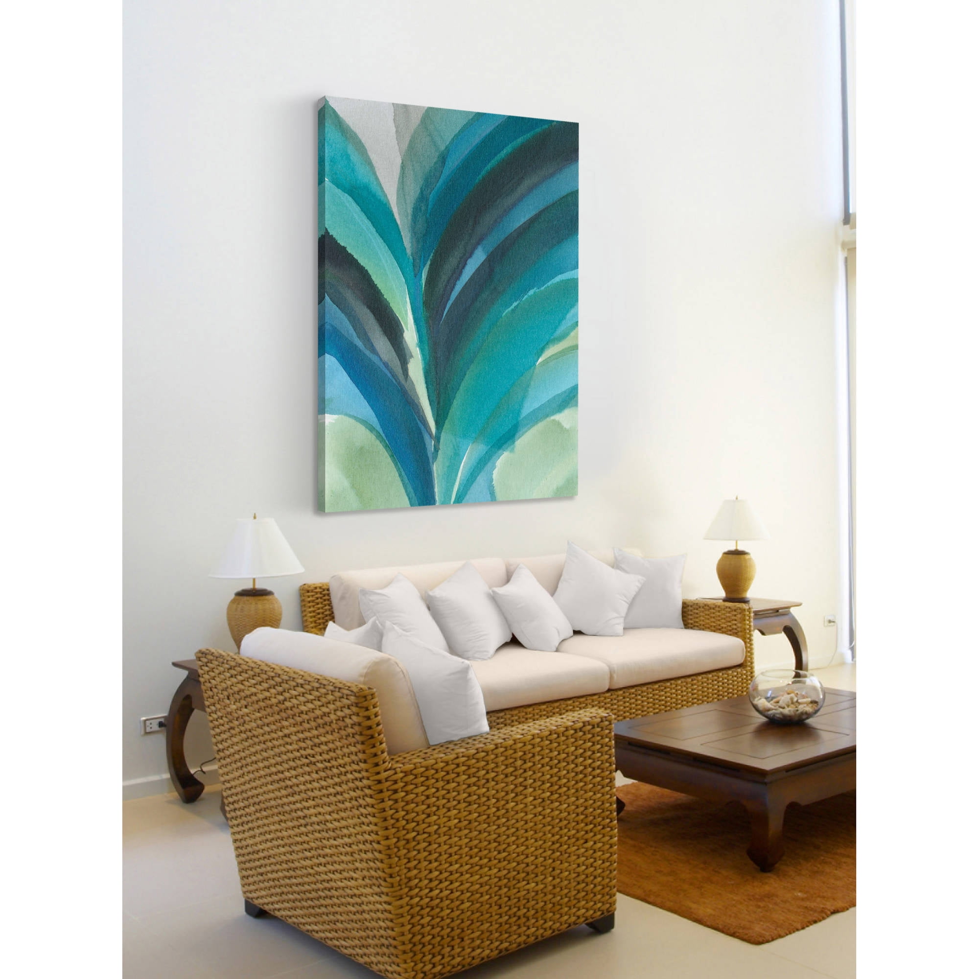 Marmont Hill "Blue Explosion" Painting Print on Wrapped Canvas