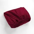 thumbnail image 3 of Couture Charm California King (72"x84") Fitted Sheet - Bottom Sheet Fits Upto 19-22" Deep Pocket - Soft 600-TC Egyptian Cotton - Easy Care -1 Fitted Sheet Only (Solid, Burgundy), 3 of 4