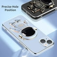thumbnail image 4 of Cute Stereo Astronaut Stand Phone Case for iPhone 13 12 11 Pro Max Mini X XS XR 7 8 Plus, Lens Protection Stylish Back Cover(Black,13 Mini), 4 of 7