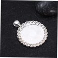 thumbnail image 4 of XYCCA 24 Pcs Cardboard Photo Frames Rhinestone Round Bezel Craft Bezel Trays Metal Pendant Trays Necklace Locket Metal Trays Round Dome Diy Pendant Trays Photo Pendant Edging Blank-3007, 4 of 5
