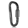 thumbnail image 4 of Lixada 9 Pack Aluminum Alloy D-ring Locking Carabiner Clip Set Screw Lock Hanging Hook Buckle Keychain with Steel Wire Ring for  Camping Hiking, 4 of 7