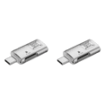 thumbnail image 1 of Lector tarjetas 2 en 1 5 Gbps OTG Type-C a USB 3.0 TF para (Plata), 1 of 5