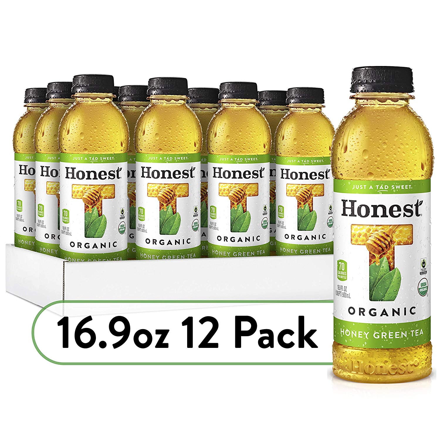 Honest Tea Organic Fair Trade Honey Green Iced Tea, Gluten Free