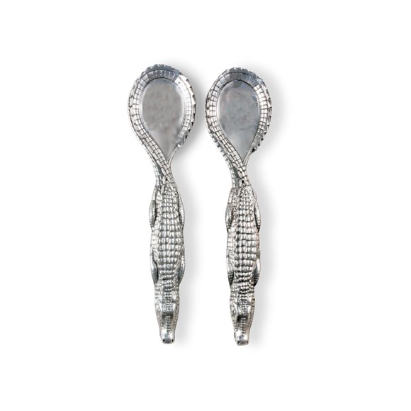 Arthur Court Designs Ensemble de Service Figuratif en Aluminium Alligator 12.5 Pouces de Long