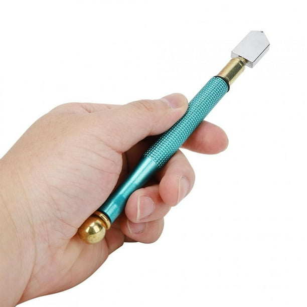 Glass Cutter Glass Cutting Tool Roller Glass Cutter Oiling Glass Cutter Roller Glass Cutter Cemented Carbide Aluminum Alloy Handle Cutting Tool 3mm