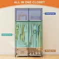 thumbnail image 7 of YOUPINS 5-Tier Clothes Organizer, 3 Hanging Rod Shelf Portable Closet,Home  Storage Pocket Versatile, Gray, 7 of 7