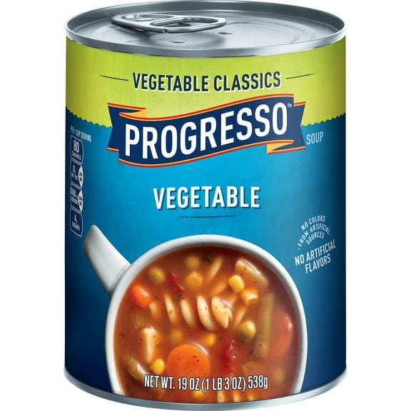 (4 pack) (4 pack) Progresso Soup, Vegetable Classics, Vegetable Soup, 19 oz Can
