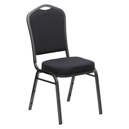 Royal Seating Stacking Chairs - Flash Furniture HERCULES Series Crown Back Stacking Banquet Chair with Coffee Fabric and 2.5'' Thick Seat, Gold Vein Frame
