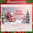 thumbnail image 3 of Pink Theme Christmas Banner Cute Merry Christmas Banner Santa Claus Design Snowman Pattern Holiday Banner for Christmas Party Indoor Decoration Home Celebration, 3 of 9