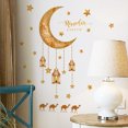 thumbnail image 5 of Pegatinas de decoración de pared pegatinas de pared musulmanas islámicas Eid Mubarak calcomanías de pared linterna Luna estrella ventana se aferra a la pared del hogar, 5 of 5