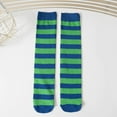 thumbnail image 4 of AWZXDE Kids Long Socks Fashion Color-Blocked Striped Over-Knee Socks for Party and Banquet - Elegant and Stylish for Events Green, 4 of 4