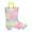 Ombre, variant on FUNCOO PLUS Toddler Kids Rain Boots Girls Light Up Waterproof Boots with Handles, Purple, Size 11