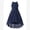 Navy Blue, variant on IBTOM CASTLE Flower Girl Dress Chiffon Flowy Ruffles Formal Dresses for Wedding Party Flower Girl Dress High Low Ruffles Bridesmaid A Line Formal Dresses 9-10 Years White
