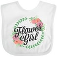 thumbnail image 3 of Inktastic Flower Girl with Flower Circle Girls Baby Bib, 3 of 4