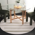 thumbnail image 2 of SAFAVIEH Montauk Oswald Geometric Striped Cotton Area Rug, Light Green/Ivory, 6' x 6' Round, 2 of 8