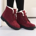 thumbnail image 7 of HWRETIE Women's Winter Snow Boots Casual Warm Flat Ankle Boots Soft Cotton Shoes,Cozy Plush Lining Anti-Slip Sole Comfortable Outdoor Winter Fashion Boots, 7 of 7