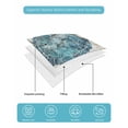 thumbnail image 5 of Quilts Queen Size, Teal Sea Turtle Soft Comforter Bedding Set for Bed, Coastal Coral Ocean Nautical Vintage Lightweight Quilted Bedspread with Pillow Cover(2 Pieces) for All Season, 90x96 Inch, 5 of 6