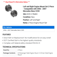 thumbnail image 2 of Left and Right Engine Mount Set 2 Piece - Compatible with 2006 - 2007 Mercedes-Benz C230, 2 of 2