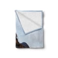 thumbnail image 2 of Horses Soft Flannel Fleece Throw Blanket, Friesian Animal Mane Gallops in Meadow Mystery Vitality Horse, Cozy Plush for Indoor and Outdoor Use, 50" x 60", Yellow Brown Blue, by Ambesonne, 2 of 5