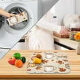 thumbnail image 3 of Yayeee Dish Drying Mat for Kitchen Counter 18" x 24" Microfiber Super Absorbent Coffee Decorative Pad, Fall Mug Pattern, 3 of 9