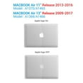 thumbnail image 3 of IBENZER Old Version (2010-2017 Release) MacBook Air 13 Inch Case (Models: A1466 / A1369), Plastic Hard Shell Case with Keyboard for Apple Mac Air 13, Frost Clear, W-A13-CL+1, 3 of 8