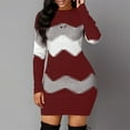 thumbnail image 4 of 2022 New Fashion Knitted Multi-Color Top Spring Autumn Wave Striped Casual Long-Sleeved Thin Sweater Slim-Fit Christmas Sweaters, 4 of 5