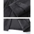 thumbnail image 7 of Winter Men Wool Blends Coats Slim Fit Thick Woolen Peacoat Color: Grey Size: L, 7 of 7