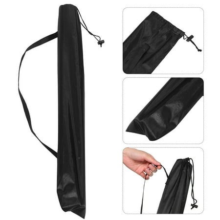 OUNONA Outdoor Hiking Poles Carry Bag Large Capacity Black Trekking Pole Storage Pouch Portable Walking Stick Organizer Tarp Pole Bag Fishing Rod Bag