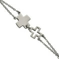 thumbnail image 2 of Primal Steel Stainless Steel Cross 7.5in Bracelet, 2 of 7