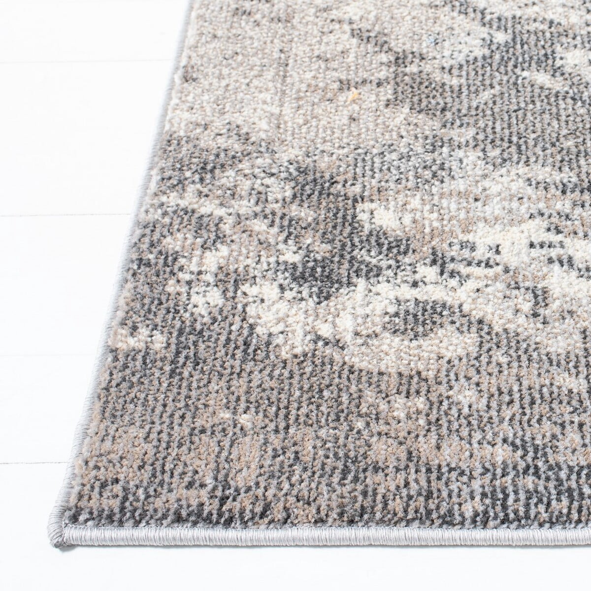 SAFAVIEH Madison Oscar Abstract Distressed Area Rug, Beige/Grey, 4' x 6'