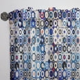 thumbnail image 3 of Designart 'Dots In Disco Style and Retro Stars' Mid-Century Modern Curtain Panel, 3 of 5
