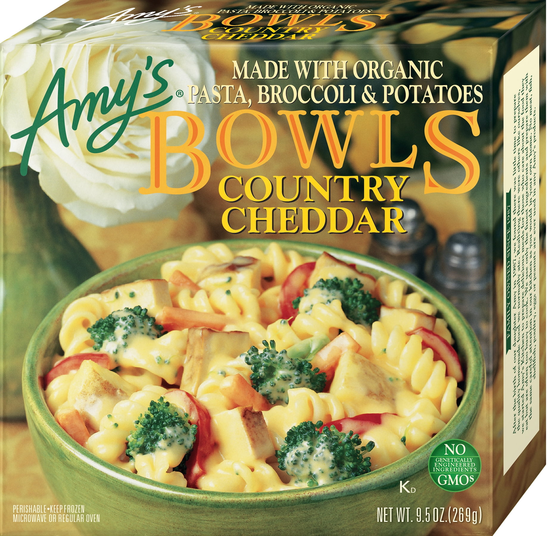 Amy's Non GMO Country Cheddar Bowl, 9.5oz Box (Frozen)