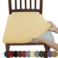 thumbnail image 1 of Nvzi Fundas de asiento impermeables para comedor, fundas protectoras elásticas, extraíbles y lavables para sillas de cocina (4 piezas, color caqui), 1 of 3
