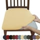thumbnail image 1 of Nvzi Fundas de asiento impermeables para comedor, fundas protectoras elásticas, extraíbles y lavables para sillas de cocina (4 piezas, color caqui), 1 of 3