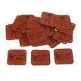 thumbnail image 2 of 20 piezas de cuero de la PU etiquetas hechas a mano etiqueta bricolaje bolsa de ropa de costura artesanal torre Sunnimix Etiquetas de PU hechas a mano, 2 of 7